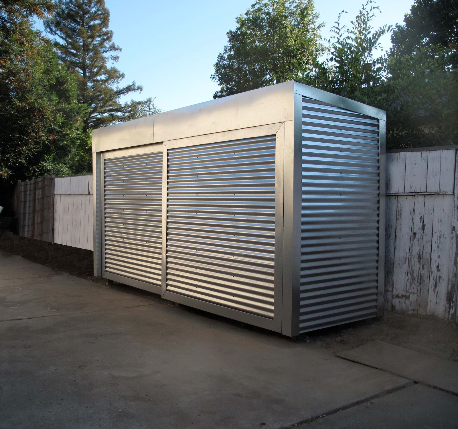 wood bike storage shed