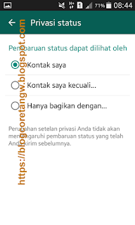 Cara Melihat dan Mengatur Privasi Story / Status WhatsApp