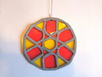 Stained glass with silver sculpey