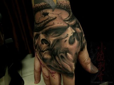 hand cross tattoo