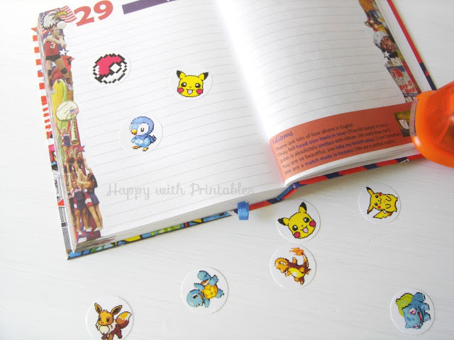 DIY pokémon stickers,pokémon go, pikachu sticker,pikachu,pokemon,pokemon crafts, back to school stickers,pokemon party