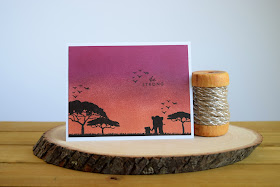 Safari Themed Sunset Card by Jess Crafts using Hero Arts My Monthly Hero June Kit