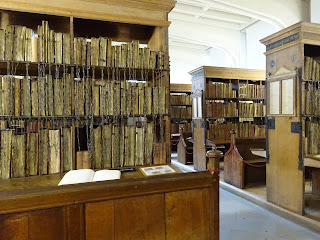 Bookcases in the Hereford Cathedral Chained Library