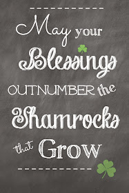 printable, shamrocks, Irish Blessing, Irish, green