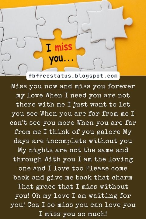 Missing You Poems