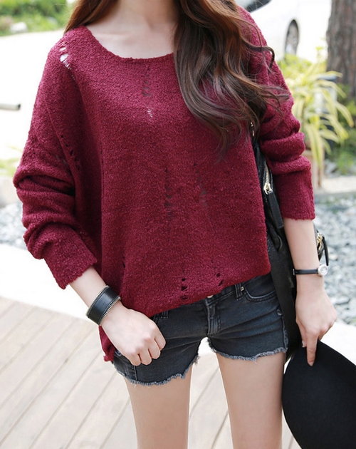 Destroyed Knit Pullover