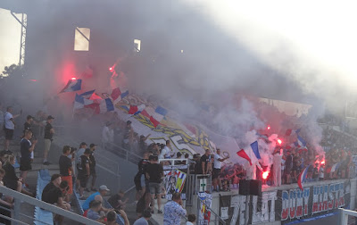 Choreo mit Pyro bei Włocłavia Włocławek