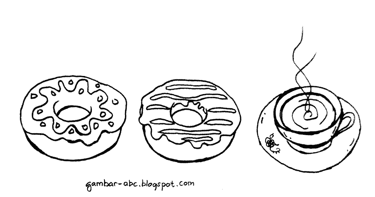 Mewarnai Gambar Kue Donat