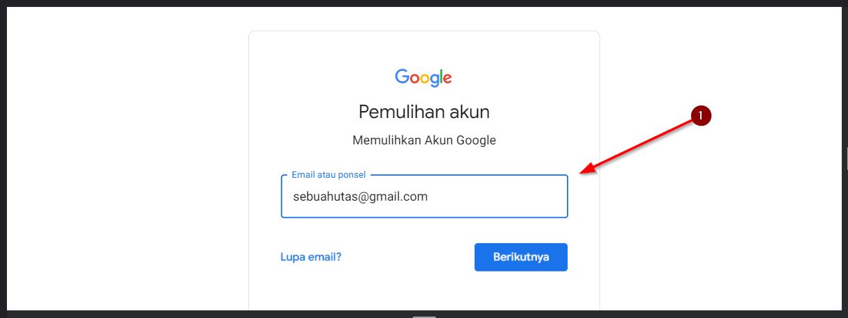 fitur pemulihan akun google