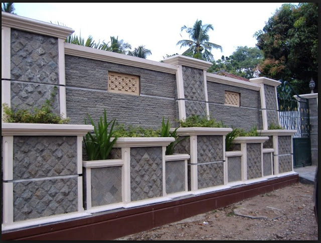 Model pagar beton rumah minimalis