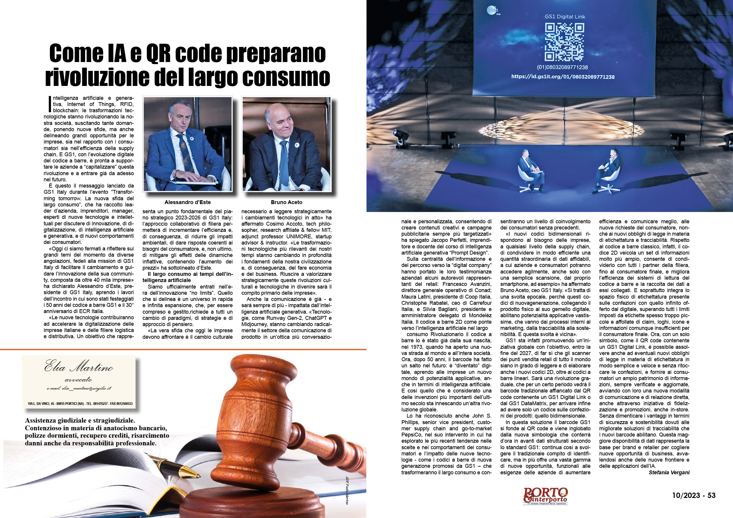 OTTOBRE 2023 PAG. 52 - Come IA e QR code preparano rivoluzione del largo consumo