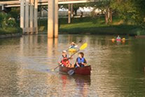 Canoe on Buffalo Bayou