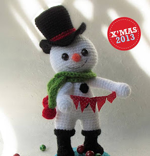 PATRON GRATIS MUÑECO DE NIEVE AMIGURUMI 55869