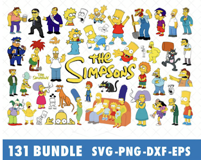 The Simpsons Simpson SVG Bundle Files for Cricut Silhouette