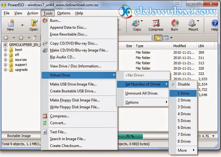 PowerISO 6.1 Full - Phần mềm tạo đĩa CD ảo và sửa file ISO/Ghi đĩa hàng đầu
