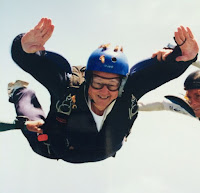 Author Skye Taylor skydiving