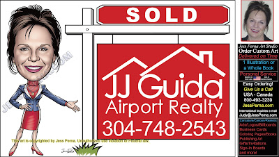 Airport Realty Caricature Business Ad Logo