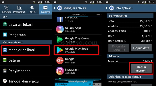 cara mengatasi google play store terhenti