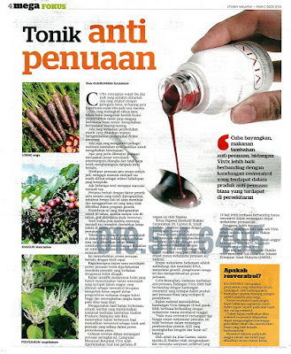 Vivix antioksida untuk sakit kencing manis (diabetes), kanser, strok, sendi arthritis, gout, darah tinggi, kolestrol, thyroid dan pelbagai penyakit.