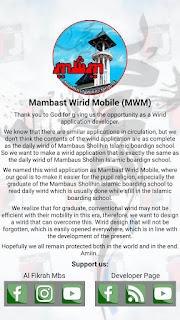 Mambast Wirid Mobile - Wirid Harian Ponpes Mambaus Sholihin Gresik Versi Aplikasi Android