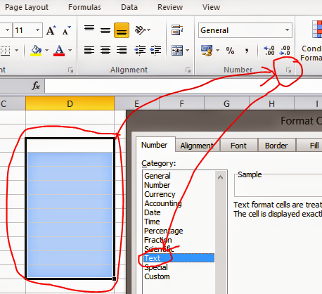 Format Cells Menu in Excel 2010