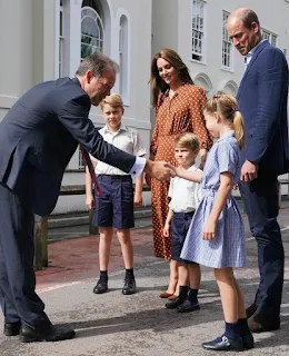 Duke and Duchess of Cambridge at Lambrook School