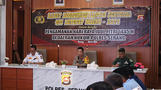 Polres Serang Gelar Rakor Eksternal Ops Ketupat Maung 2024 