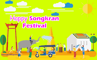 Songkran Festival Thai New Year Greetings Images