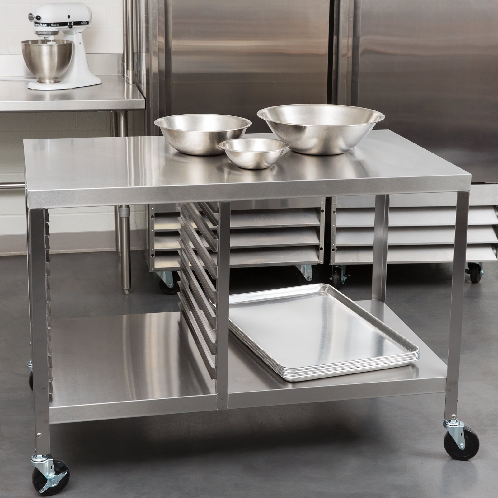  Meja  Stainless  Steel For Bakery Rey 7tray