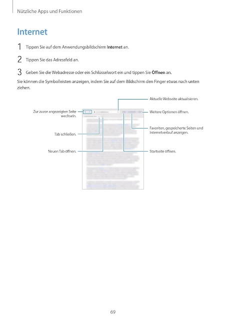 Bedienungsanleitung Handbuch Benutzerhandbuch Samsung Galaxy Tab A SM-T550 SM-P550 Tablet