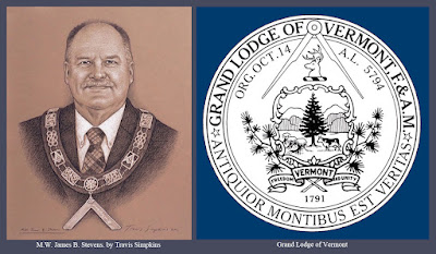 M.W. James B. Stevens. Grand Master. Grand Lodge of Vermont. by Travis Simpkins