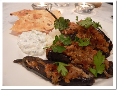 Stuffed aubergines