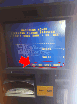 kode transfer Mandiri ke BCA via ATM