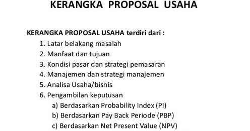 Contoh Proposal Usaha Yang Baik dan Benar  TEORI PENDIDIKAN