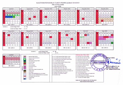 yang dapat anda gunakan khususnya untuk Guru dan umumnya untuk sekolah yang ada dilingkunga Kalender Pendidikan Tahun Pelajaran 2018/2019 Provinsi Jambi