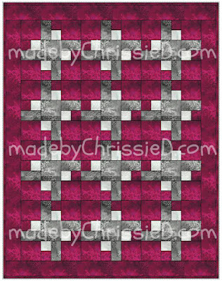 Trapped Square Quilt Pattern from www.madebyChrissieD.com