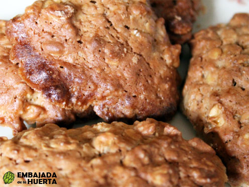 Galletas de copos de avena y manzana Receta de cocina fácil y rápida