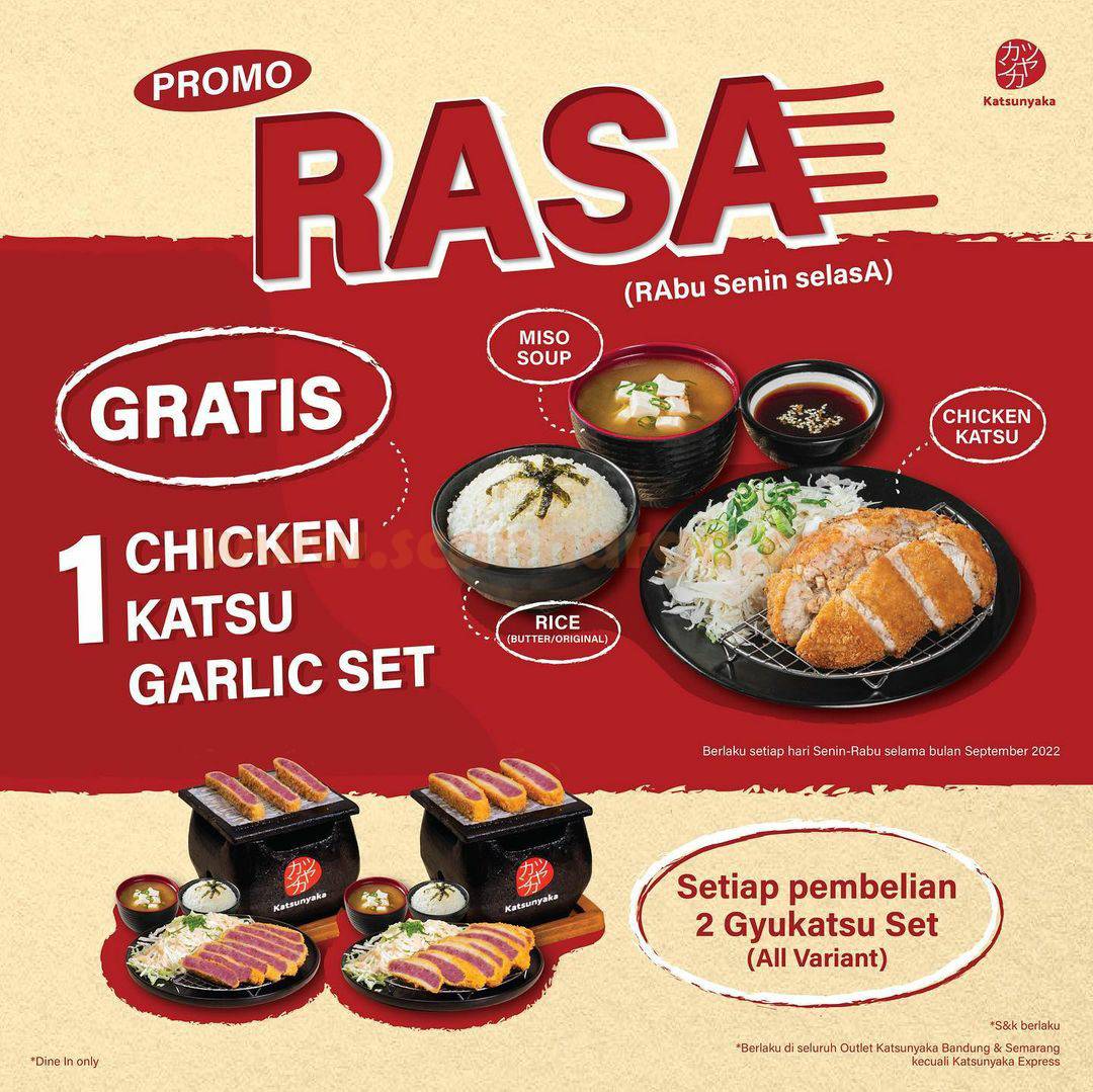 KATSUNYAKA Promo RASA GRATIS Chicken Katsu Garlic Set