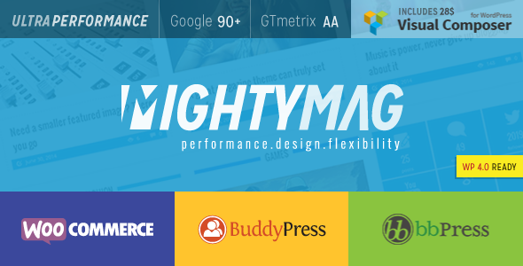 MightyMag - Magazine, Shop, Community WP Theme