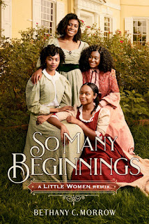 Four young Black women pose in a garden. Two are seated next to each other, with the third standing and draping her hands around the seated girls' shoulders, and the fourth kneels at their feet with her arms resting on one girl's lap. Their expressions are filled with joy and love.