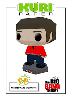 Kuri Paper - Pop Mini Funko Howard Wolowits The big bang theory papercraft