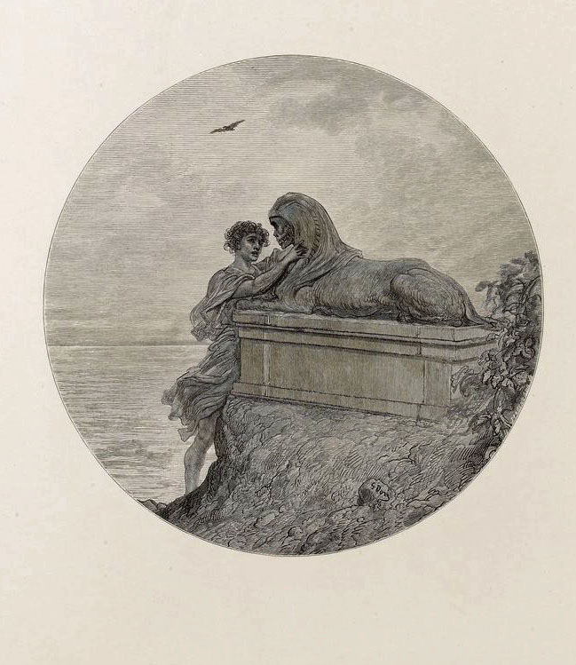 Сфинкс произведение тургенев. Гюстав Доре ворон. Gustave Dore 1832-1883. Гюстав Доре Графика.