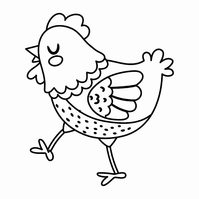 Como Desenhar Uma Galinha  Chicken drawing, Animal drawings, Bird