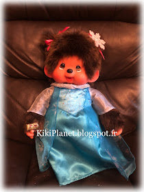 Monchhichi 45 cm, taille M, sekiguchi, kiki jouet vintage, kitkat banane japon