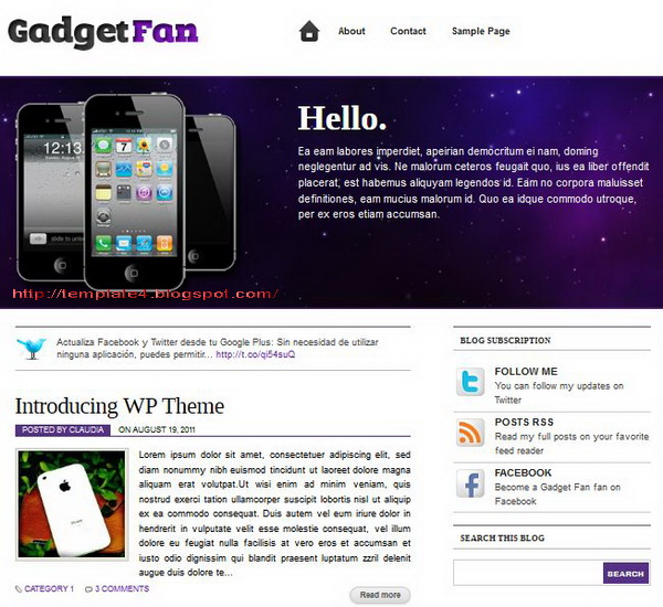 Gadget Fan WordPress Theme