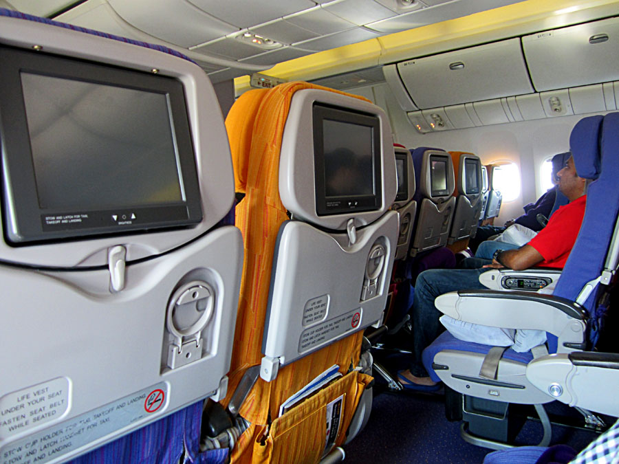 Stock Pictures: Inside of an Aeroplane