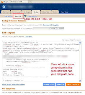 Select Edit HTML tab and click once in the code box