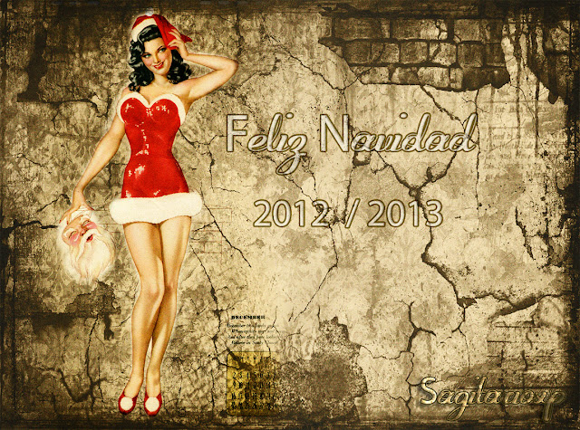 Fondo de pantalla Pin Up | Vintage Feliz Navidad