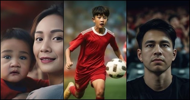 10 Potret Rafathar Jadi Pemain Timnas Indonesia Versi AI, Ditonton Messi - Netizen Gagal Fokus ke Wajah Cipung: Mama Gigi Sama Siapa Woy