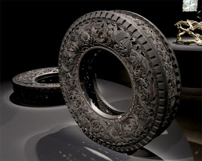 Tire Carving Art Seen On www.cars-motors-modification.blogspot.com